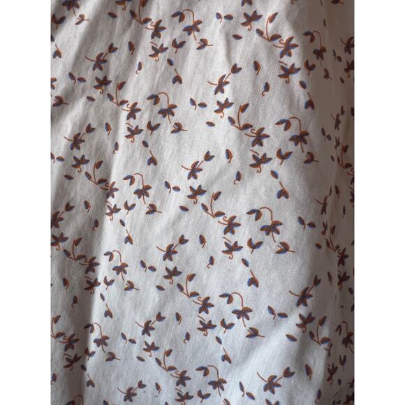 James Tattersall London  Button up shirt White w/ leaf pattern  Size 16 34/35 - Picture 4 of 5